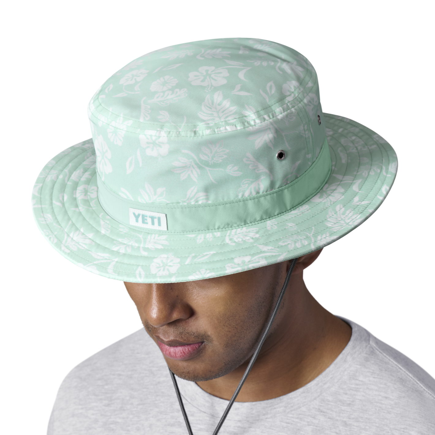 Yeti Boonie Hat Ice Blue Floral Print