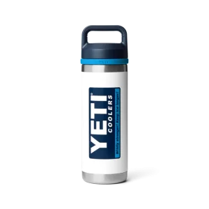 Yeti 18oz Bottle with Chug Cap (532ml) - White/Blue Throwback