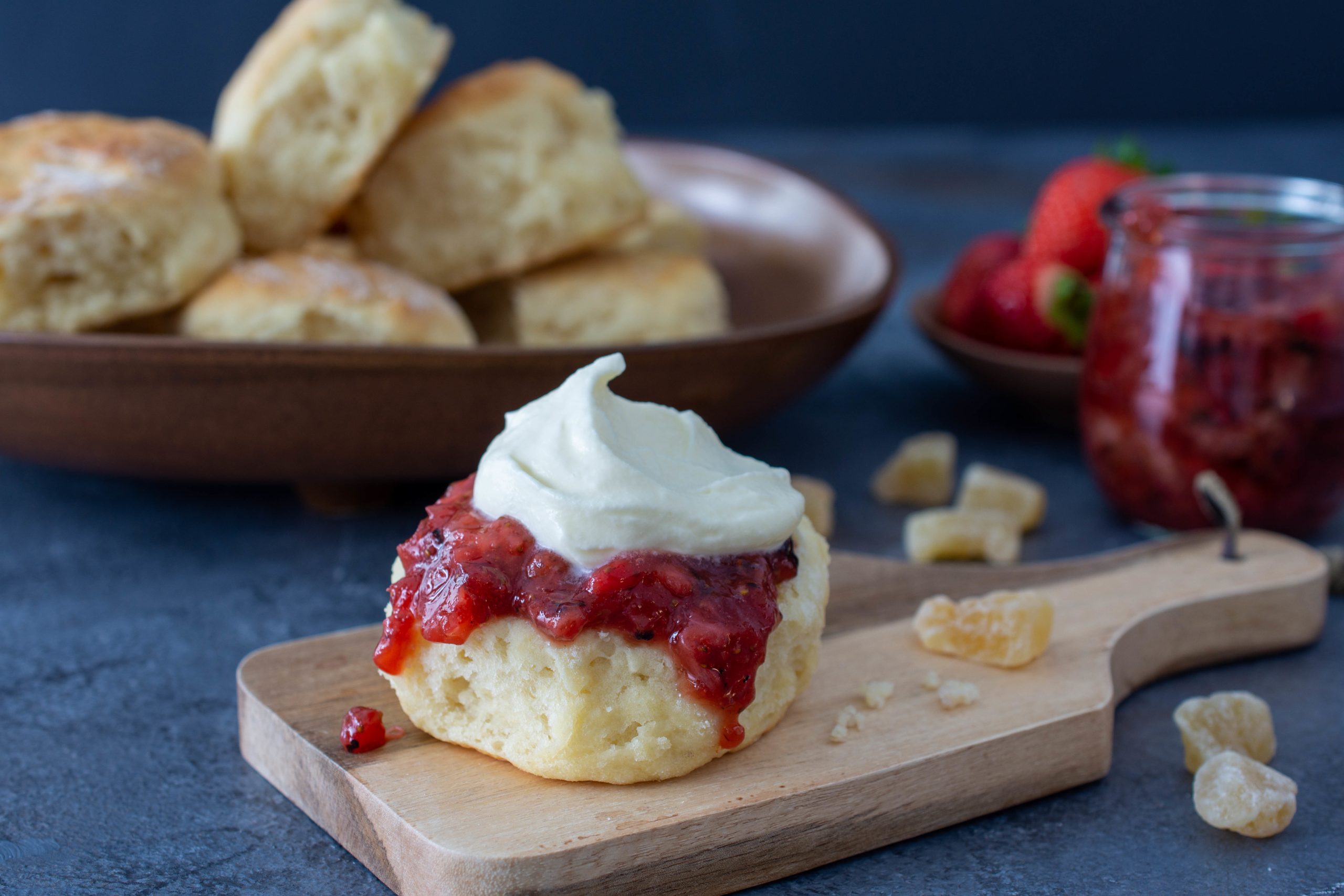 Ginger Beer Scones With Grilled Strawberry Jam | BBQs In The Hills